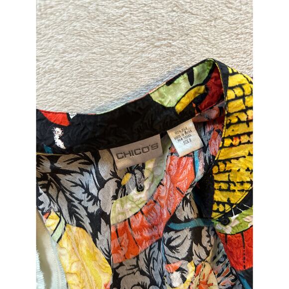 Chico’s Women’s 3 XL Silk Exquisite Imperial Silk Taiwanese Lantern Festival Top - Picture 11 of 11